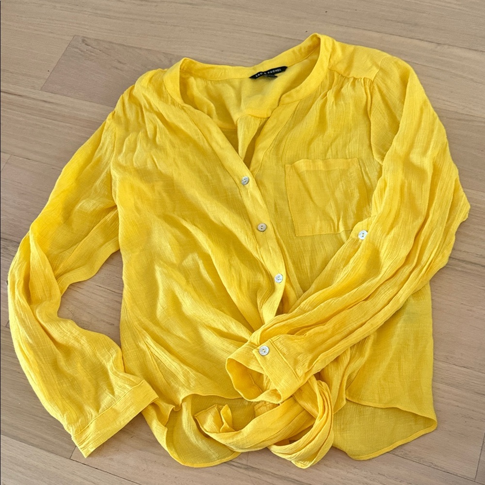 Zac & Rachel Sunny Yellow Button-Down Shirt